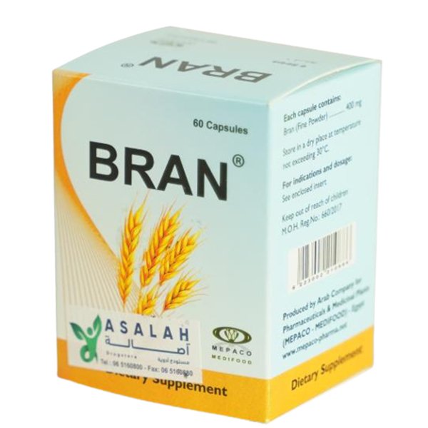 Mepaco Bran Digestive Support | ميباكو بران لدعم الهضم 60 كبسولة