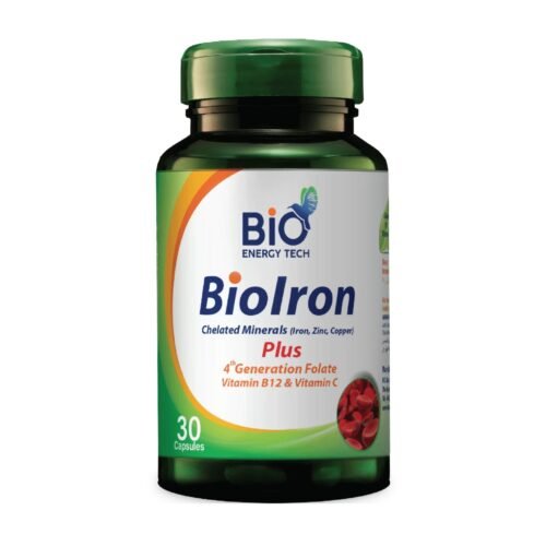 img_8603 Bio Energy Tech Iron Plus 30 Capsule تقنية الطاقة الحيوية حديد, فيتامين سي, بي12 و فوليك أسيد