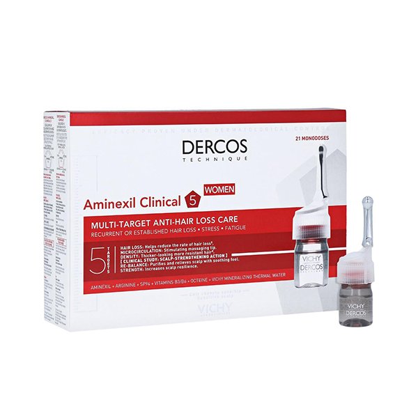 فيتشي ديركوس أمينيكسيل مضاد لتساقط الشعر للنساء 21 جرعة أحادية Vichy Dercos Aminexil Wemen Anti Hair Loss 21 Monodose