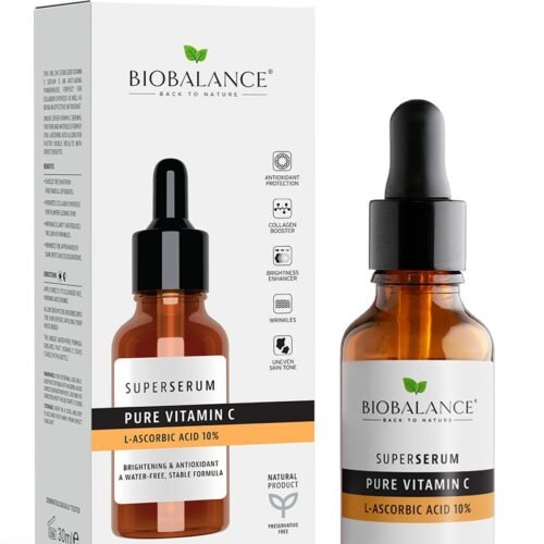 661cbf89734605cee3325c9f_biobalance-pure-vitamin-c-l-ascorbic-acid-10-super-serum-30ml سيروم فيتامين سي النقي بحمض الأسكوربيك 10% من بيوبالانس | BIO BALANCE VITAMIN C L-ASCORBIC ACID 10% 30ml