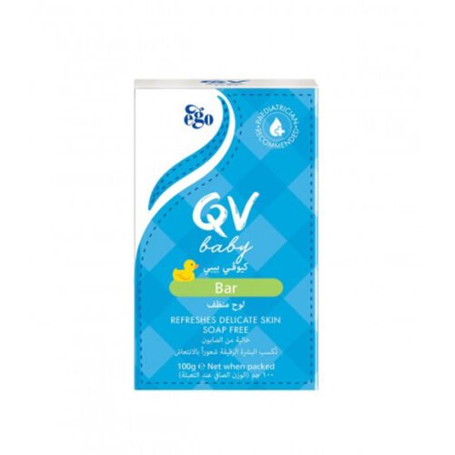 QV Baby Soap-Free Wash Bar 100g. | كيو في قطعة غسول الاطفال الخالية من الصابون 100 غرام