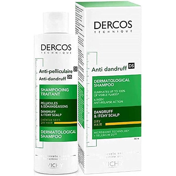فيتشي ديركوس شامبو ضد القشرة للشعر الجاف 200 مل Vichy Dercos Anti Dandruff For Dry Hair Shampoo 200Ml