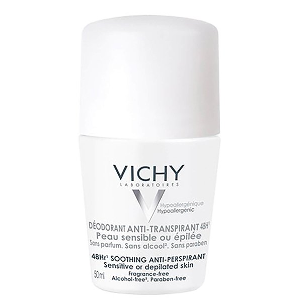 فيتشي مزيل العرق المضاد للتعرق للبشرة الحساسة 50 مل Vichy Anti Perspirant Sensitive Or Deplilated Skin Roll On Deodorant 50Ml