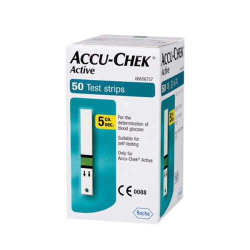 4015630056385_8 Accu Chek Active Glucose 50 Strip اكيو تشيك اكتيف شرائح فحص سكر الدم 50 شريحة