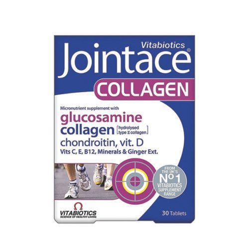 Vitabiotics Jointace Collagen 30 Tabletفيتابيوتيكس جوينتاس كولاجين كوندرويتين وجلوكوزامين 30 قرص