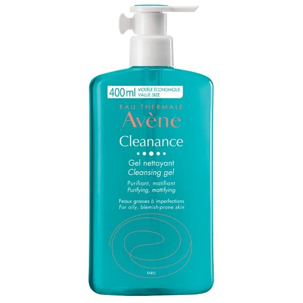 Avene Cleanance Soap Free Cleanser Gel 400 ML Pump أفين كلينانس جل التنظيف للبشرة الدهنية 400 مل
