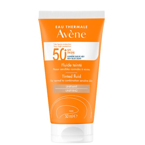 Avene-Sunblock-Tinted-Fluid-Spf-50+-(40Ml) Avene Sunblock Tinted Fluid Spf 50+ (40Ml) أفين فلويد واقي شمس بدرجة حماية 50+ مع كريم أساس
