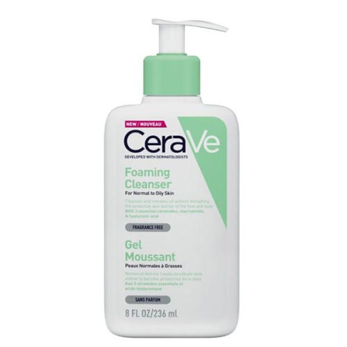 CeraVe Foaming Cleanser For Normal To Oily Skin 236ML سيرافي منظف ​​رغوي للبشرة العادية إلى الدهنية 236 مل