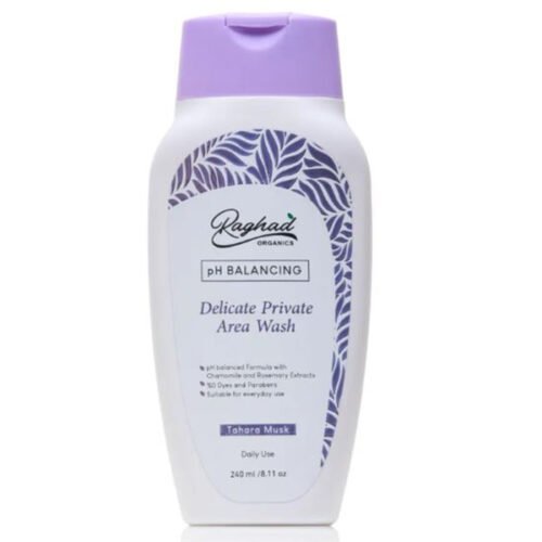 Raghad Organics Delicate Private Area Wash Tahara Musc 240MLرغد أورجانيكس غسول للمناطق الحساسة برائحة مسك الطهارة ، 240 مل