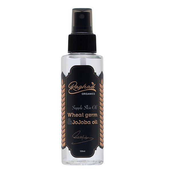 Raghad Organics Wheat Germ & Jojoba Skin Oil 120Mlرغد أورجانكس زيت جنين القمح والجوجوبا للبشرة 120 مل