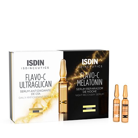 inbound4527951979821535183 Isdin Flavo C Ultraglican With Flavo C Melatonin 10+10 Ampule