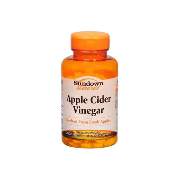 Sundown Apple Cider Vinegar Tab 200TAB  سن داون خل التفاح لدعم التمثيل الغذائي للطاقة 200 قرص