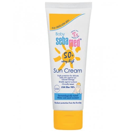 inbound3587622473926782231 Sebamed Baby Sun Cream SPF50 + – 75ml سيباميد كريم الحماية من أشعة الشمس للأطفال بعامل حماية من الشمس 50+ – 75 مل