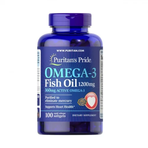 inbound3943280246348234654 Puritan's Pride Omega-3 Fish Oil, 1200 Mg,100 Capsules زيت السمك أوميجا 3 من بيوريتانز برايد، 1200 ملغ، 100 كبسولة