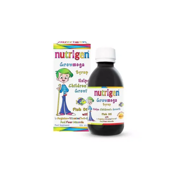 inbound8309728748320634624 Nutrigen Growmega Syrup Kid 200Ml نيوتريجن جرووميغا لزيادة معدل افراز هرمون النمو 200 مل